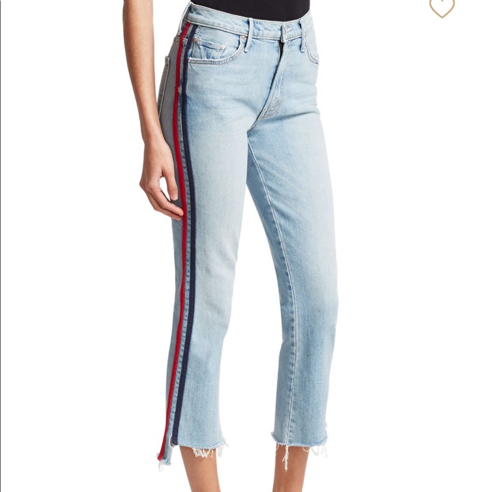 NWT Mother Insider high rise crop step fray Sz 27